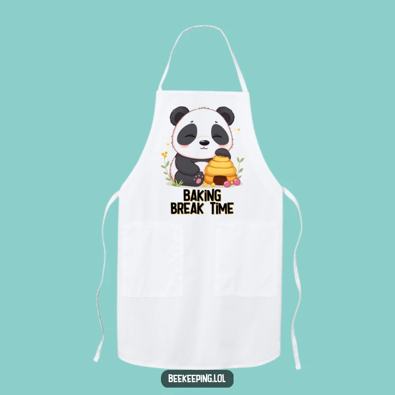 Funny Panda Chef Apron: Cook with Sleepy Beehive Charm
