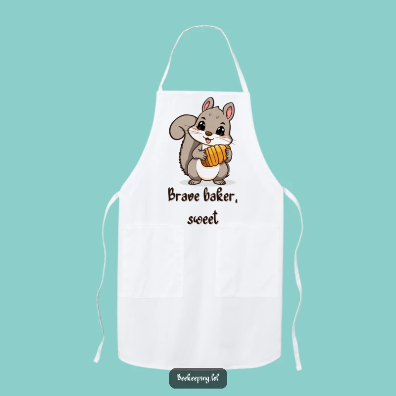 Funny Squirrel Honey Comb Apron - Brave Nut Gatherer, Kitchen Fun Gift