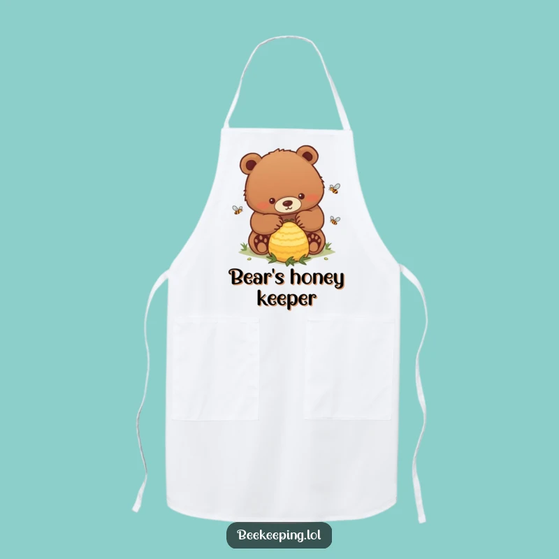 Funny Bear Hive Apron: Determined Bear Chef Gift!