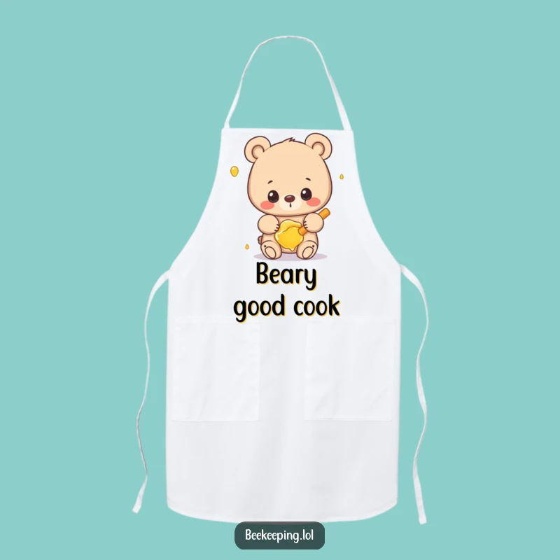 Funny Bear Honey Apron - Humorous Kitchen Wear, Foodie Gift