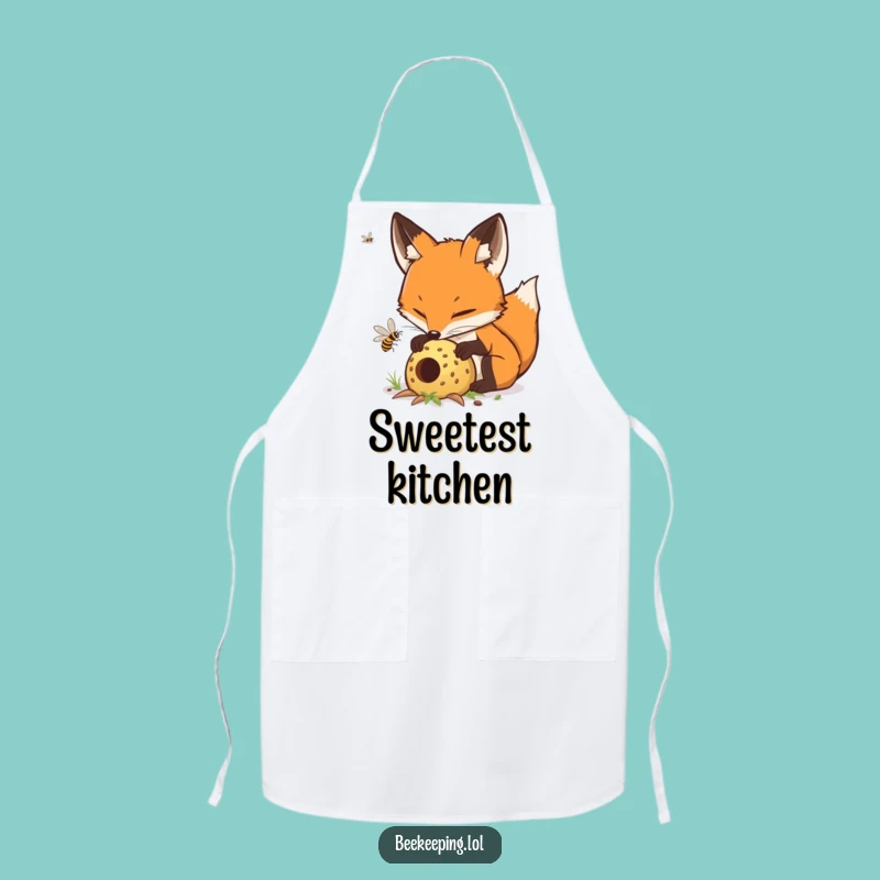 Funny Fox Beekeeper Apron - Practical Hive Tending Kitchen Wear, Great Humorous Gift