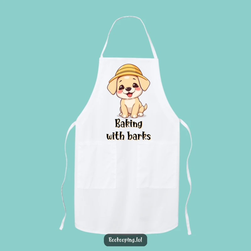 Funny Puppy Beekeeper Apron: Durable Giggling Pup, Perfect Kitchen Dog Gift