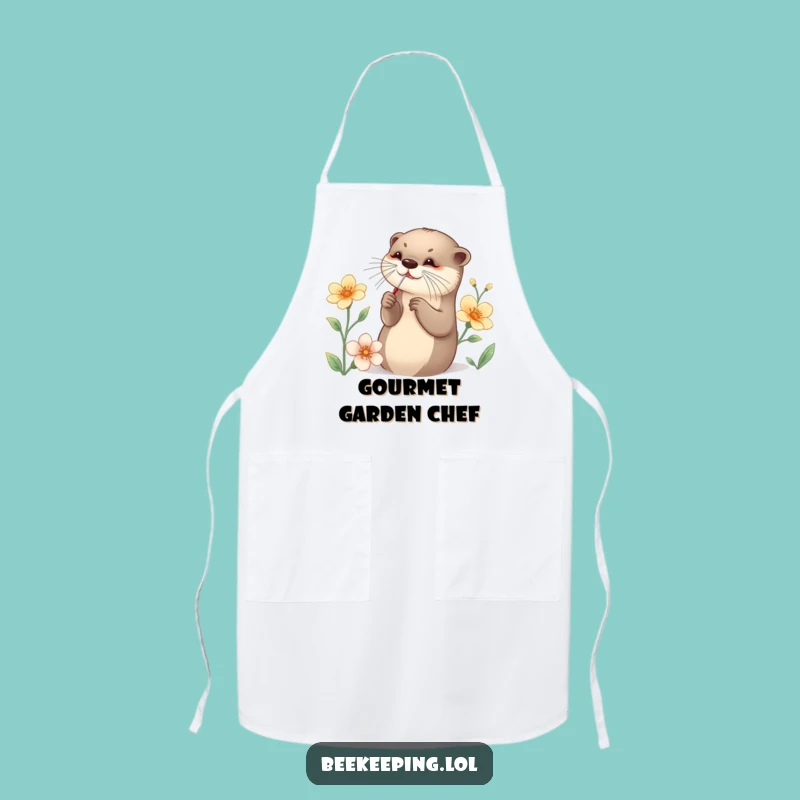 Funny Otter Chef Apron: Cook with Precise Nectar-Collecting Charm