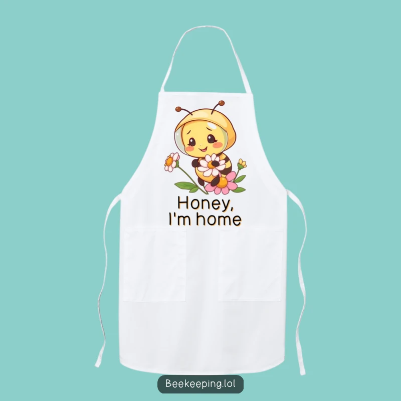 Funny Bee Beekeeper Apron - Cute Flower Examine Kitchen Wear, Great Humorous Gift