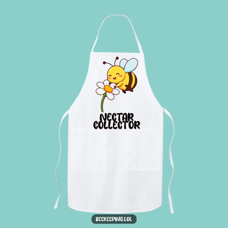 Funny Bee Flower Apron - Cook with Nature's Cheer!