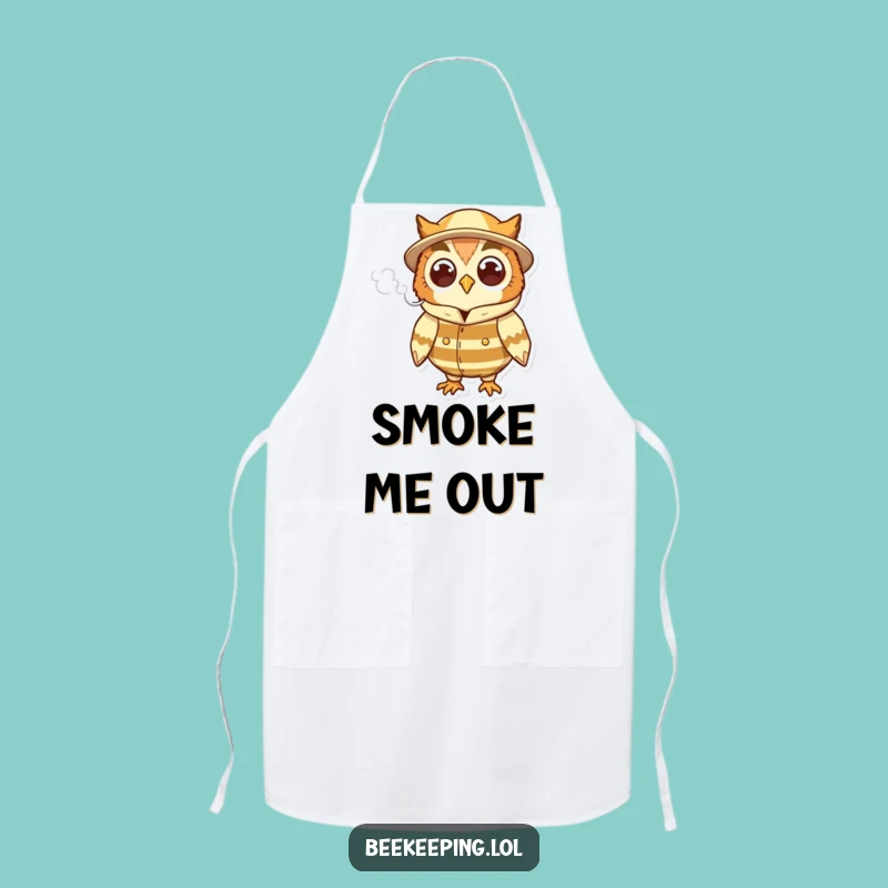 Funny Owl Beekeeper Apron - Practical Smoke Puffer Kitchen Wear, Great Humorous Gift