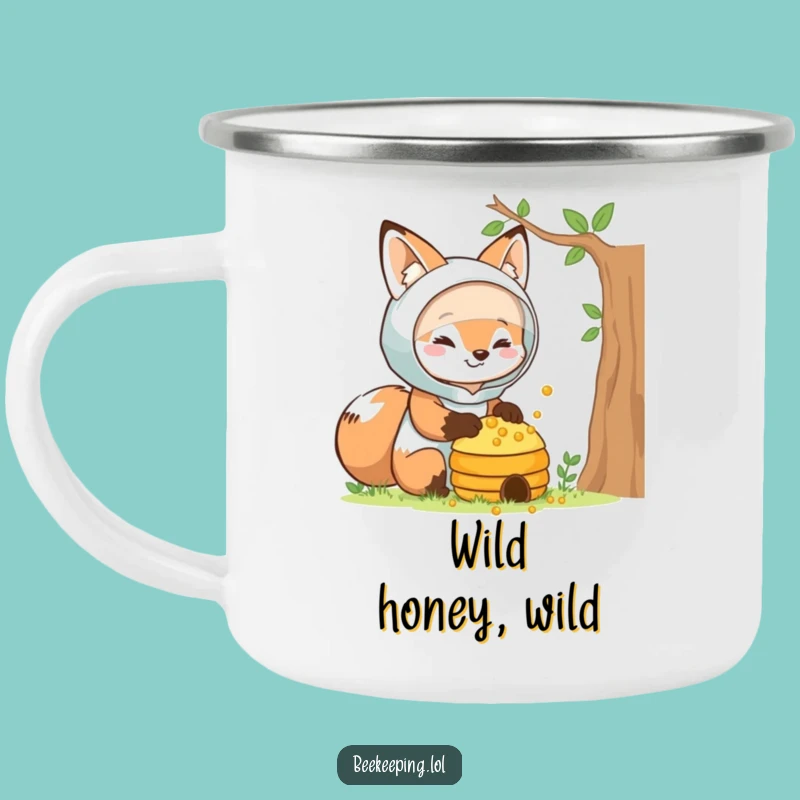 Funny Fox Beekeeper Camping Mug - Rugged & Cute, Perfect Funny Gift