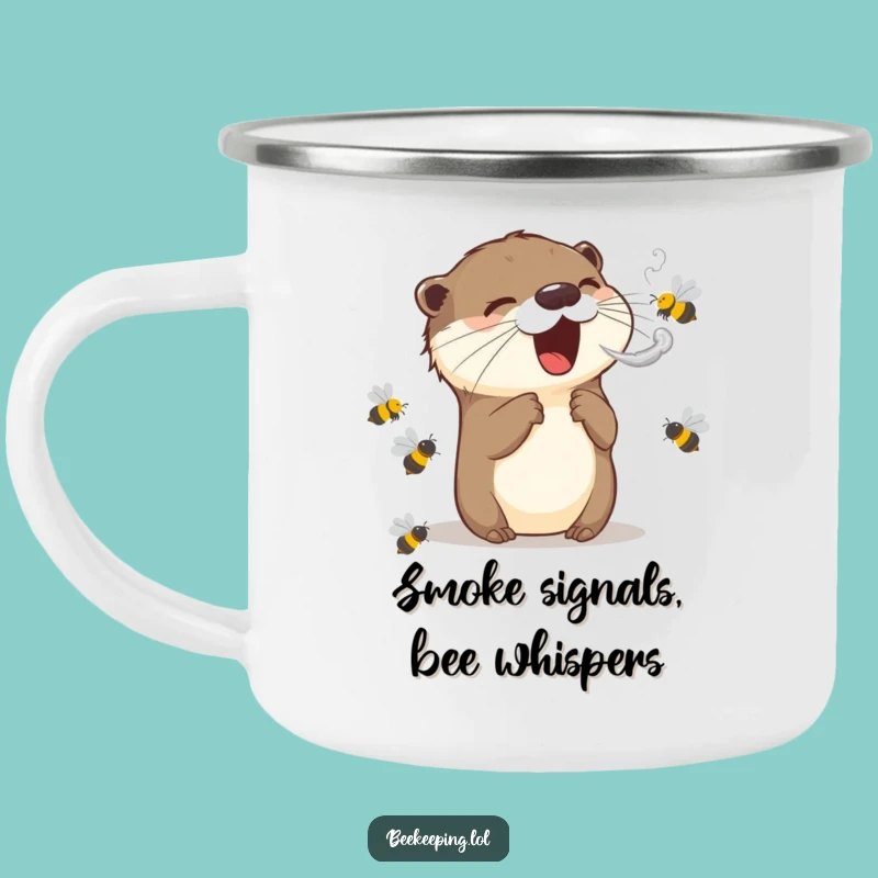 Funny Otter Camping Mug: Smokes Bees Outdoors, Adventurous Humor Gift