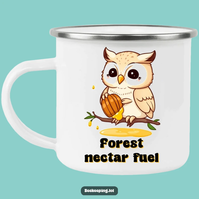 Funny Owl Honey Camp Mug: Adventure with a Wise Bird's Sweetness - Gift!
