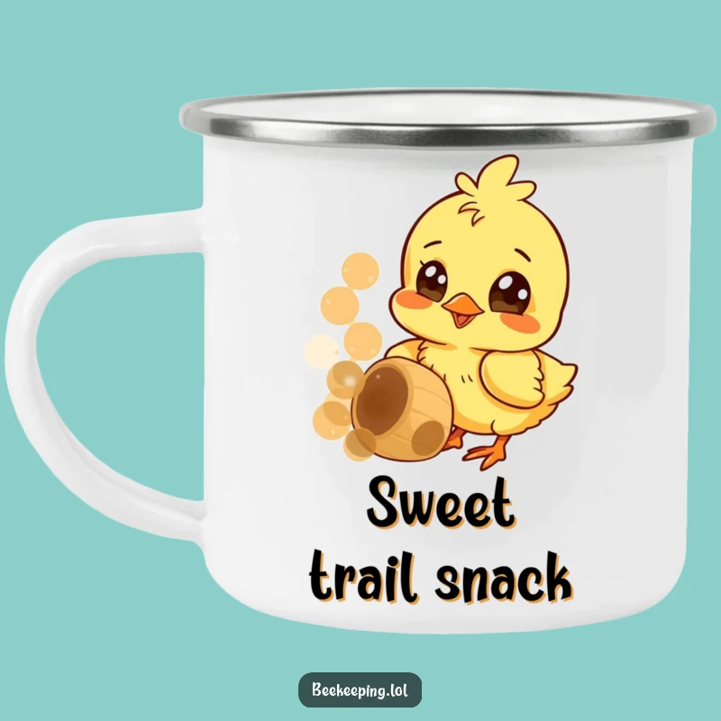 Funny Chick Honey Camping Mug: Durable Birdy Cup for Humorous Adventures