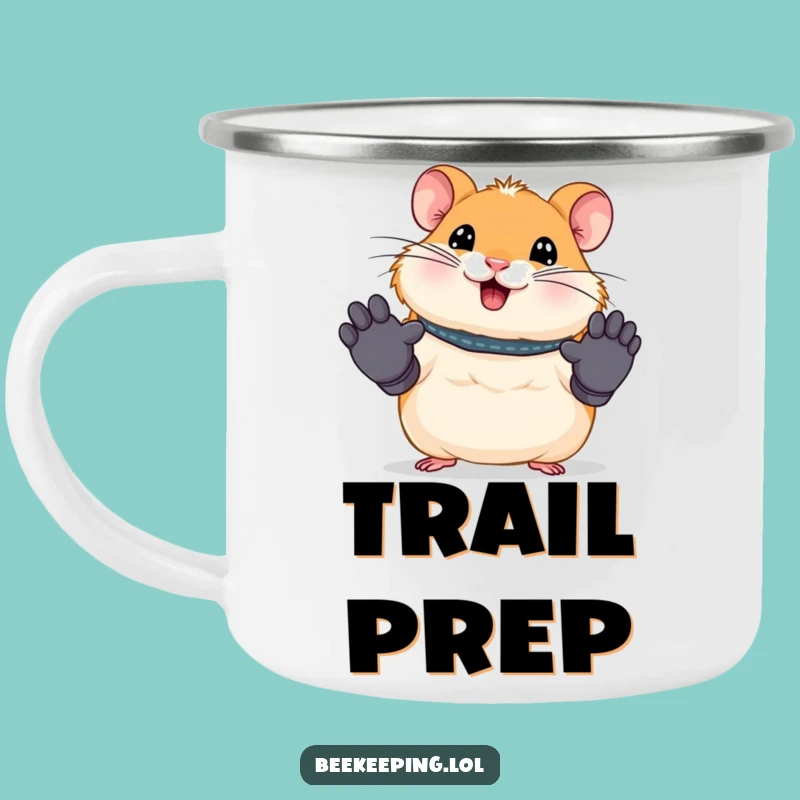 Funny Hamster Work Camping Mug - Tiny Task Drinkware - Gift for Hikers