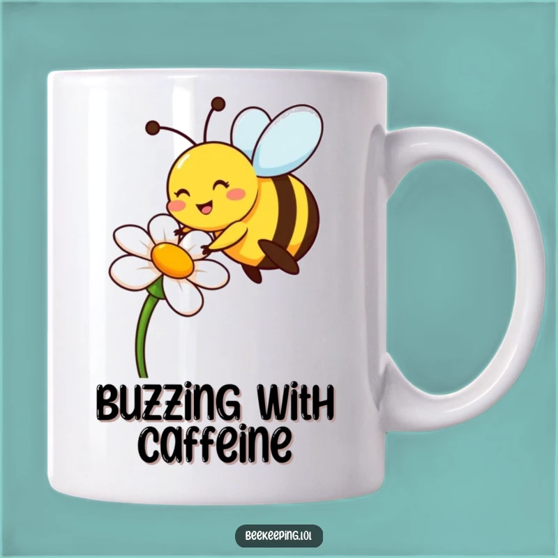Funny Bee Flower Pollinator Mug - Cheerful and Humorous Gift!