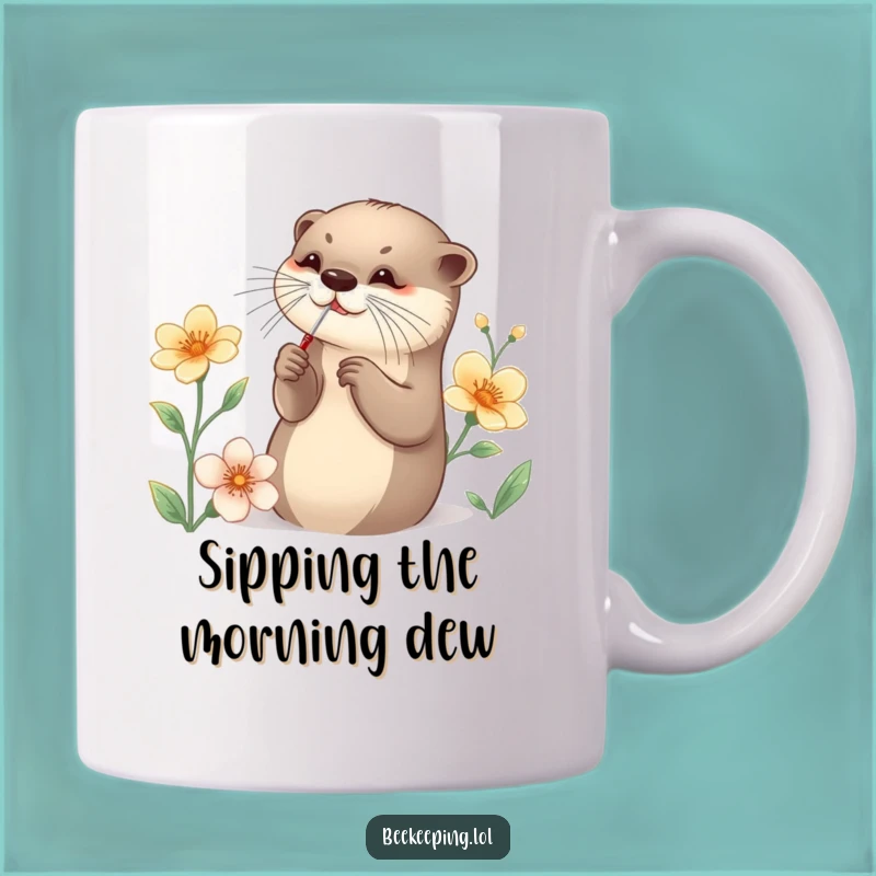 Funny Otter Nectar Collector Mug: Whimsical Tool Use for a Hilarious Gift