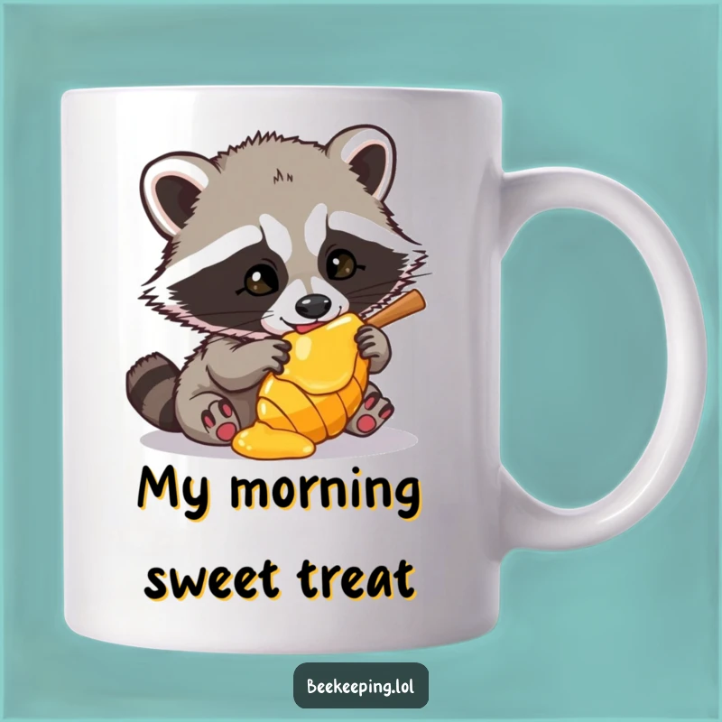 Funny Raccoon Honey Heist Mug: A Hilarious Bandit's Sweet Treat for Gift Lovers