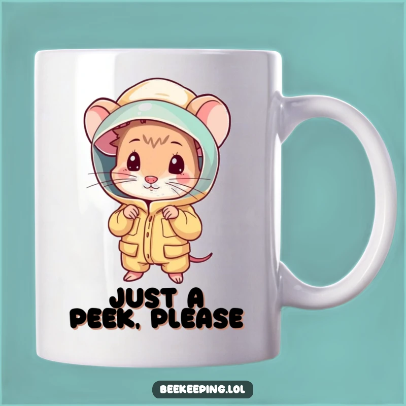 Funny Mouse Beekeepers Mug: Adorable Shy Rodent, Perfect Gift Idea For Animal Lovers