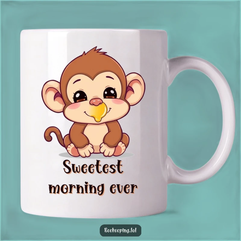 Funny Monkey Honey Nose Mug: Silly Primate Treat, Hilarious Snack Time, Perfect Gift