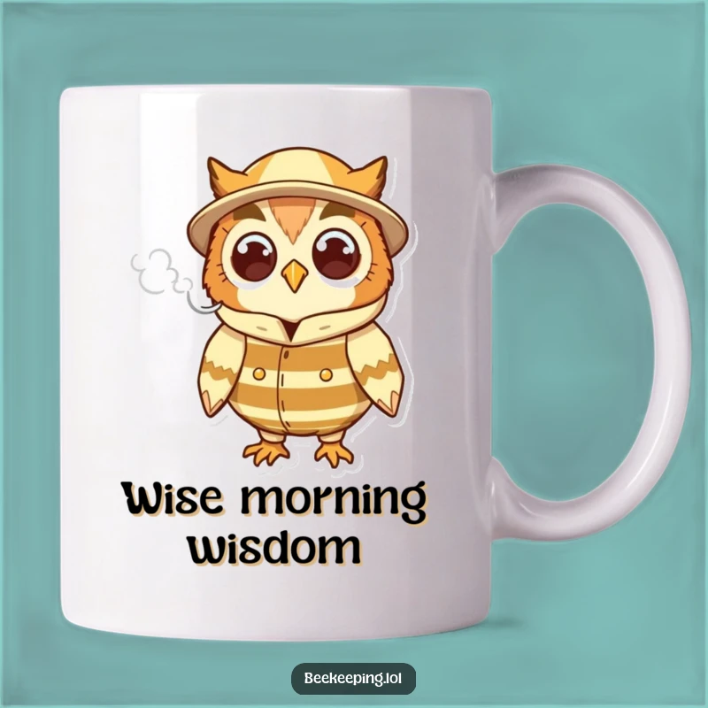 Funny Owl Beekeeper Mug - Whimsical Smoke Puffer Gift for Bird Lovers and Humor Fans