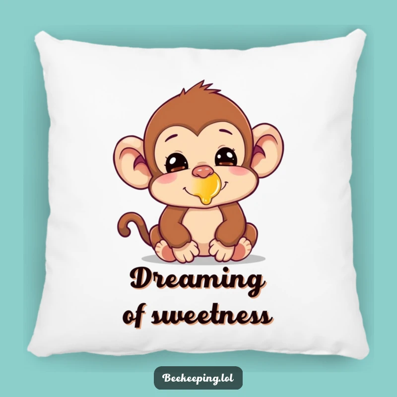Funny Monkey Honey Nose Pillow: Cozy Silly Cushion, Hilarious Home Accent, Gift