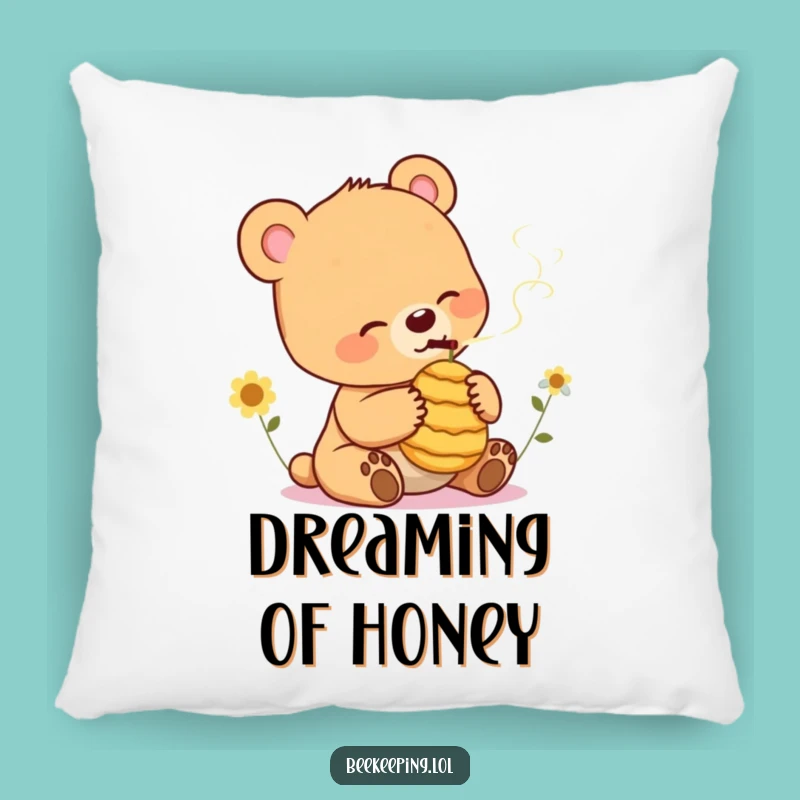 Funny Bear Cub Smoking Beehive Pillow: Ultimate Comfort Meets Hilarious Design, A Cozy Funny Gift!