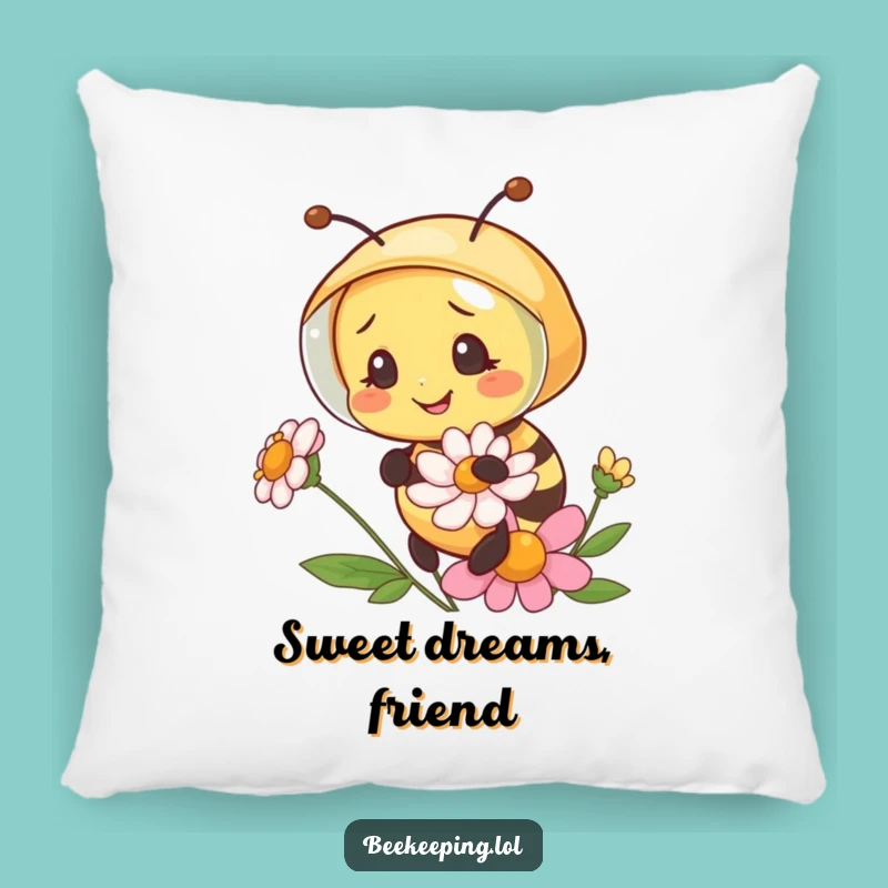 Funny Bee Beekeeper Veil Pillow - Cozy Flower Examine Cushion, Sweet Humorous Gift