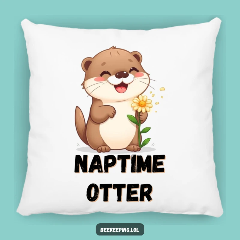 Funny Playful Otter Pillow - Soft Comfort with a Sprinkle of Joy