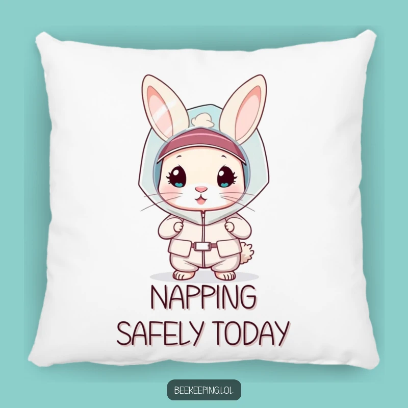 Funny Rabbit Bee Suit Pillow: Comfort for Conservationists