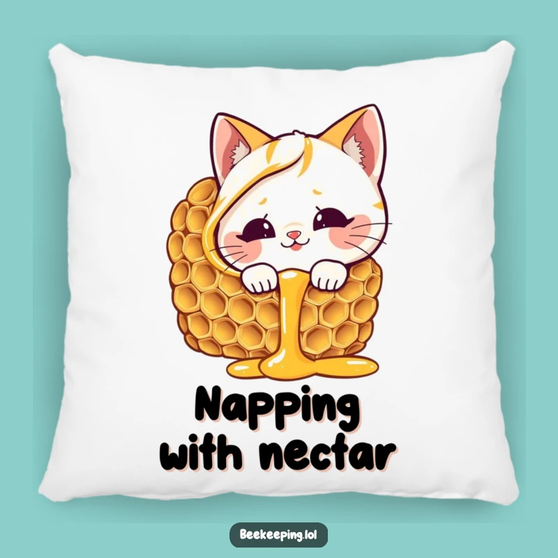 Funny Cat Honeycomb Pillow - Cozy & Cute, Perfect Funny Gift