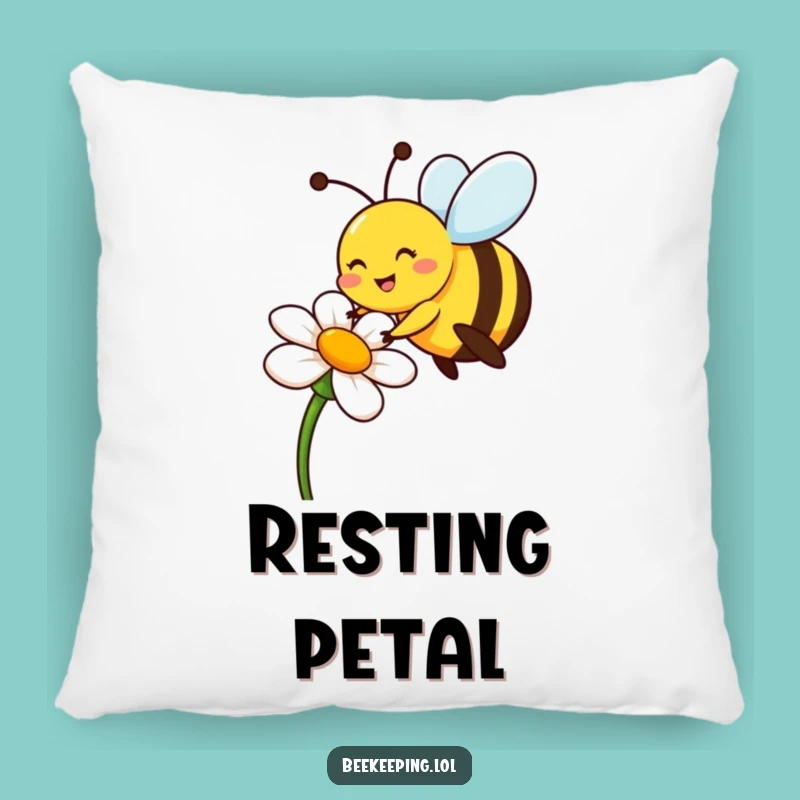 Funny Bee Flower Pillow - Cozy Comfort with a Cheerful Vibe!