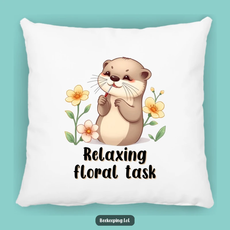 Soft Funny Otter Pillow: Cuddle Up with Whimsical Nectar Collector
