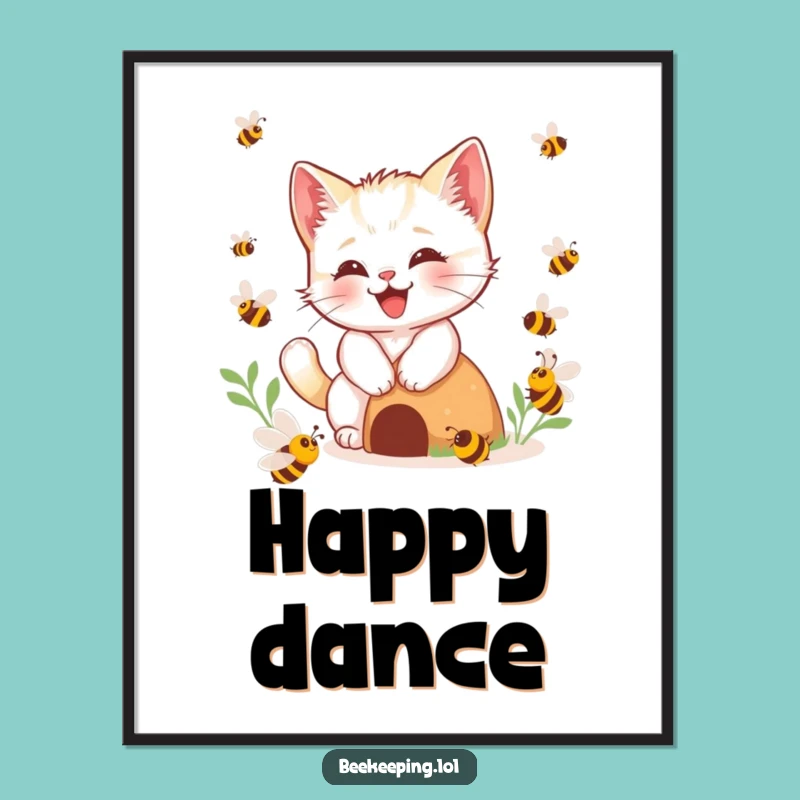 Funny Kitten Bee Digital Art - Instant Playfulness, Perfect Funny Gift