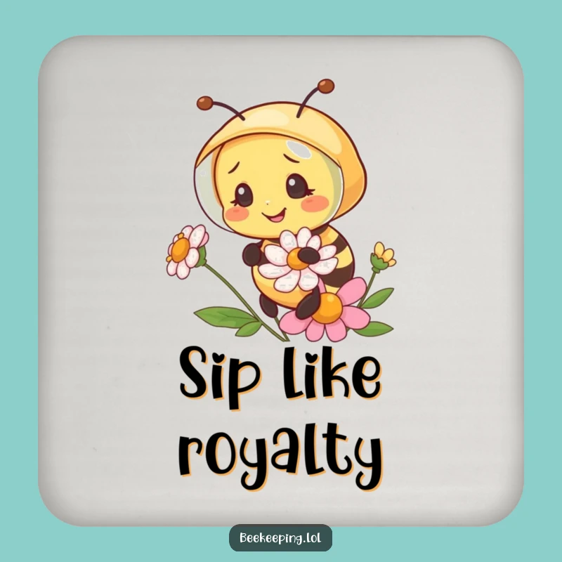 Funny Bee Beekeeper Veil Coaster - Cute Flower Examine Drink Set, Perfect Humorous Gift