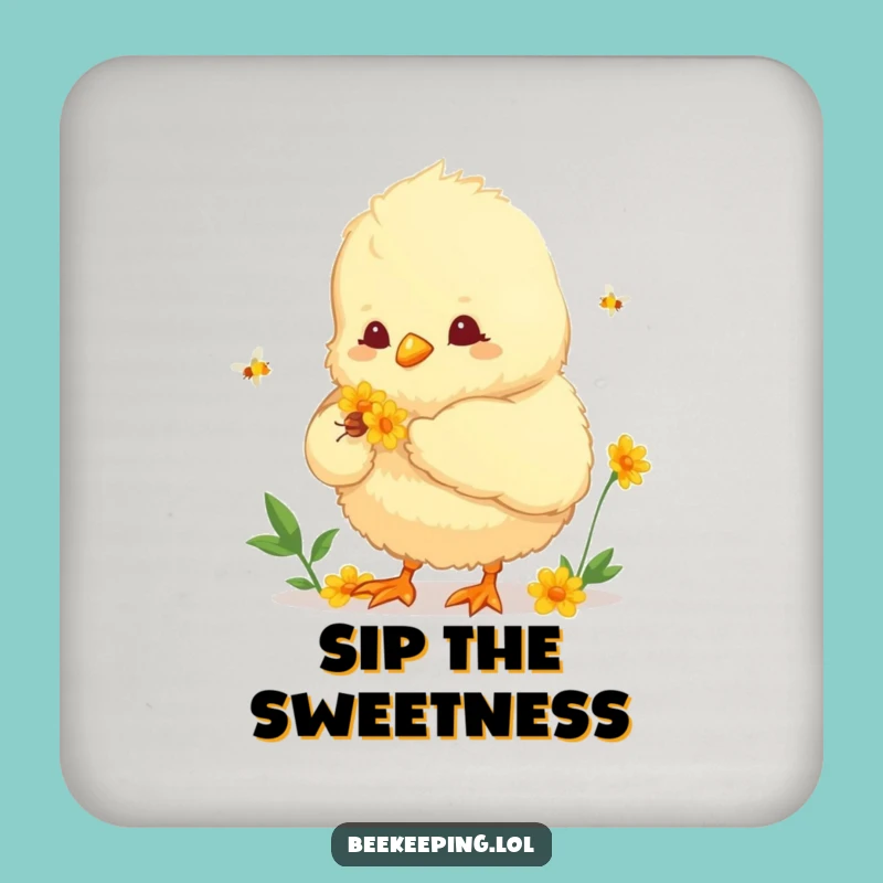 Funny Chick Nectar Drink Coaster - Sweet Protection - Decor Gift