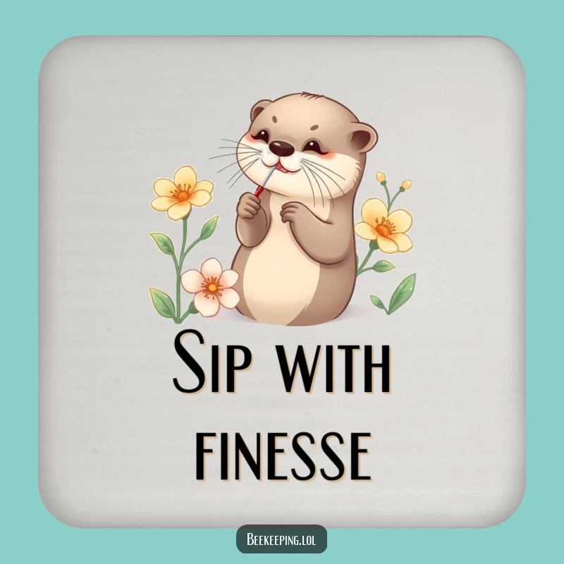 Funny Otter Nectar Coaster: Protect Surfaces with Precise Charm