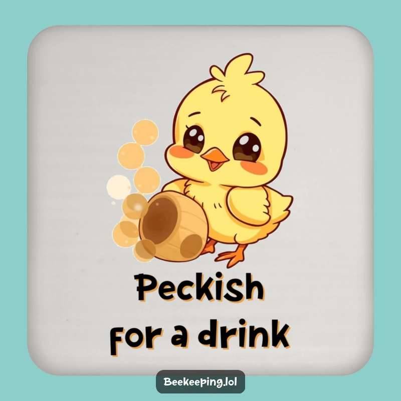Funny Chick Honey Coaster: Cute Birdy Table Protector for Humorous Homes