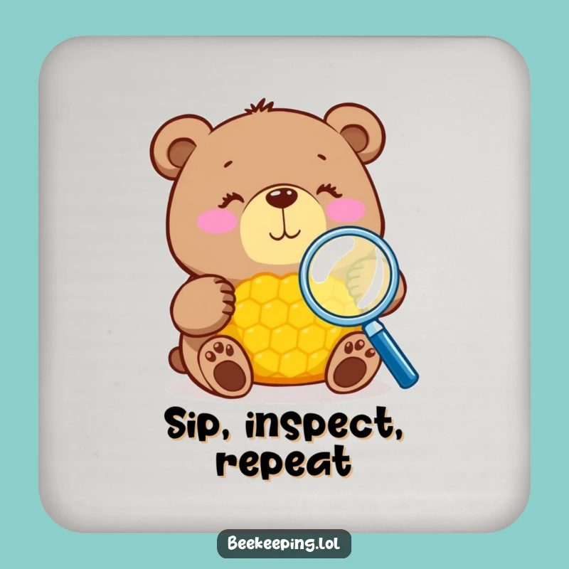 Funny Bear Honeycomb Coaster: Protect Surfaces with Sweet Humor