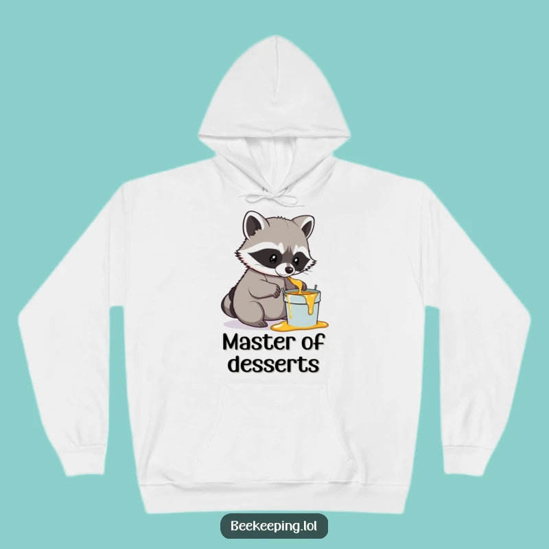 Cozy Funny Raccoon Honey Hoodie: Warm Determined Raccoon, Perfect Gift for Nature Fans