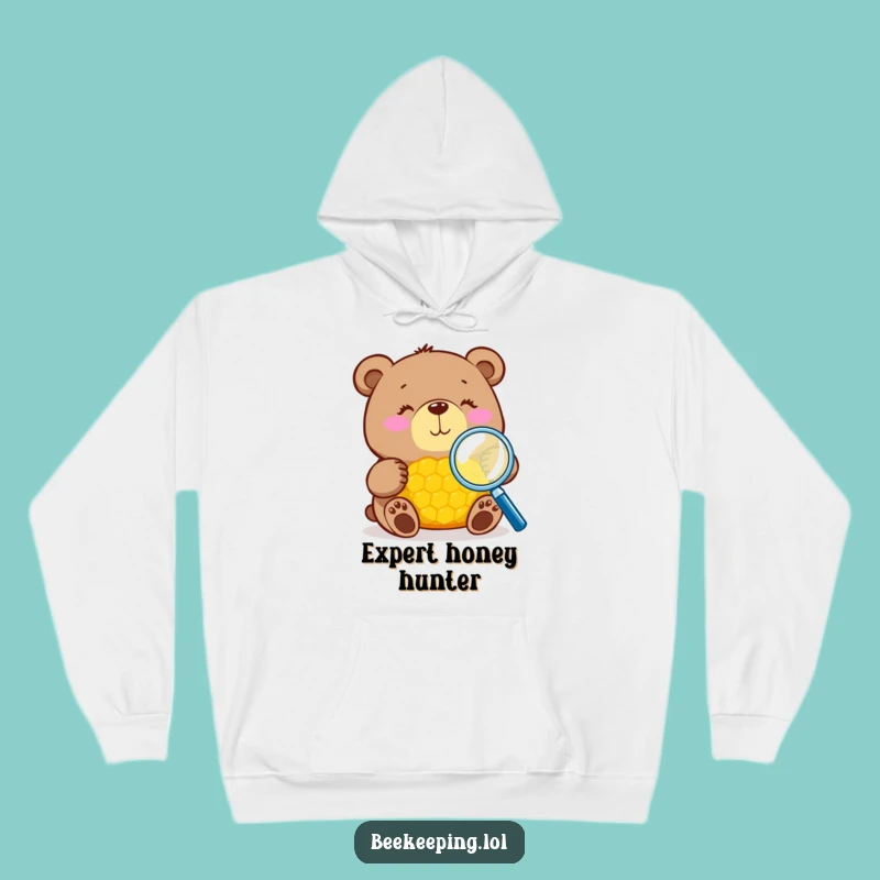 Cozy Funny Bear Honeycomb Hoodie: Snuggle Up with Humor and Warmth