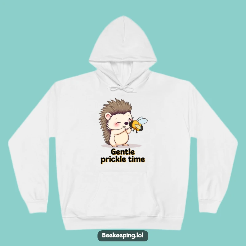 Cozy Funny Hedgehog Bee Brush Hoodie: Warm Up with Gentle Efforts - Gift!