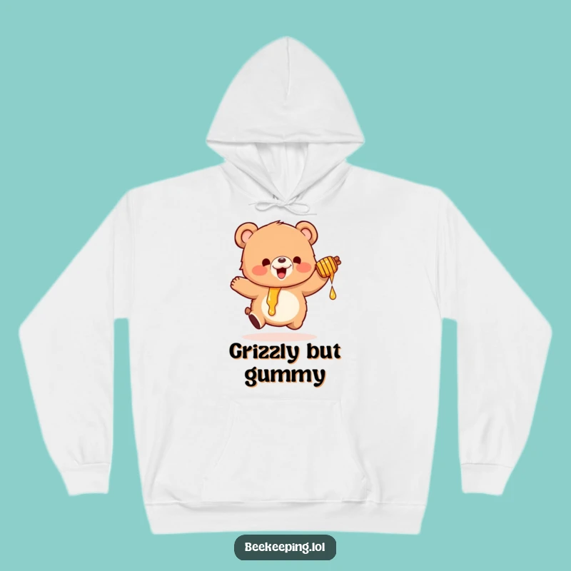 Funny Honey Bear Hoodie: Cozy Fluffy Bear Sweatshirt for Humorous Warmth