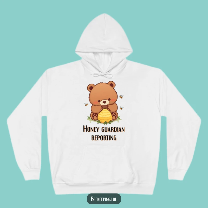 Funny Bear Hive Hoodie: Cozy Determined Bear Tending Buzzing Gift!