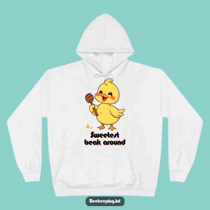 Funny Duck Honey Lover Hoodie - Cozy & Delighted Bird Dipping Sweetness, Perfect Gift