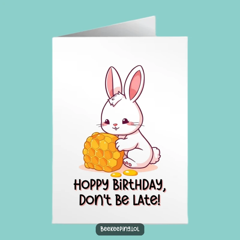 Free Printable Bunny Birthday Card: Funny Downloadable Gift Awaits!