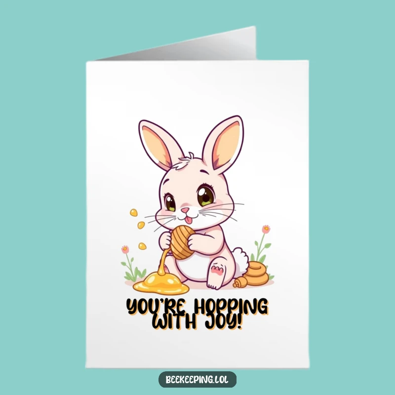 Free Printable Congratulations Card: Bunny Honey Wonder Downloadable Surprise