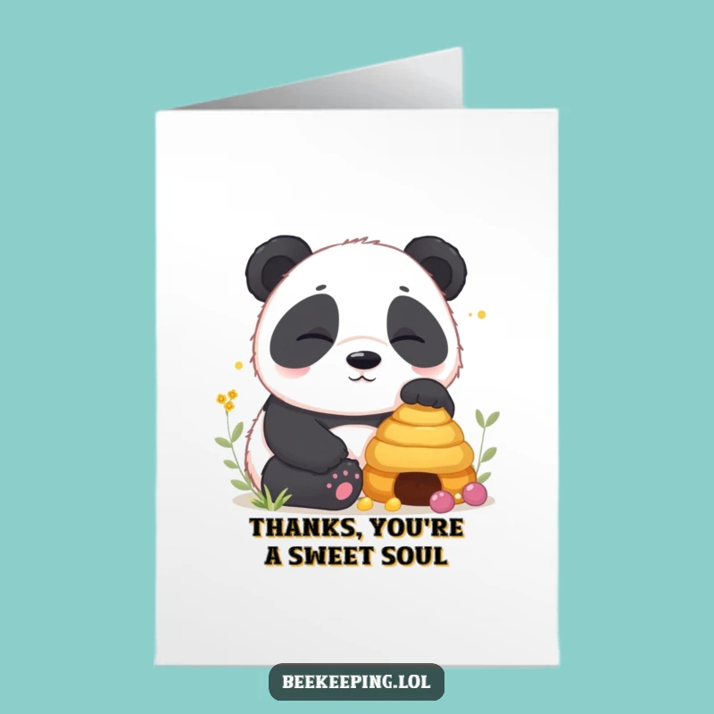 Free Printable Thank You Card: Panda's Calm Thanks - Sweet Downloadable Gratitude!