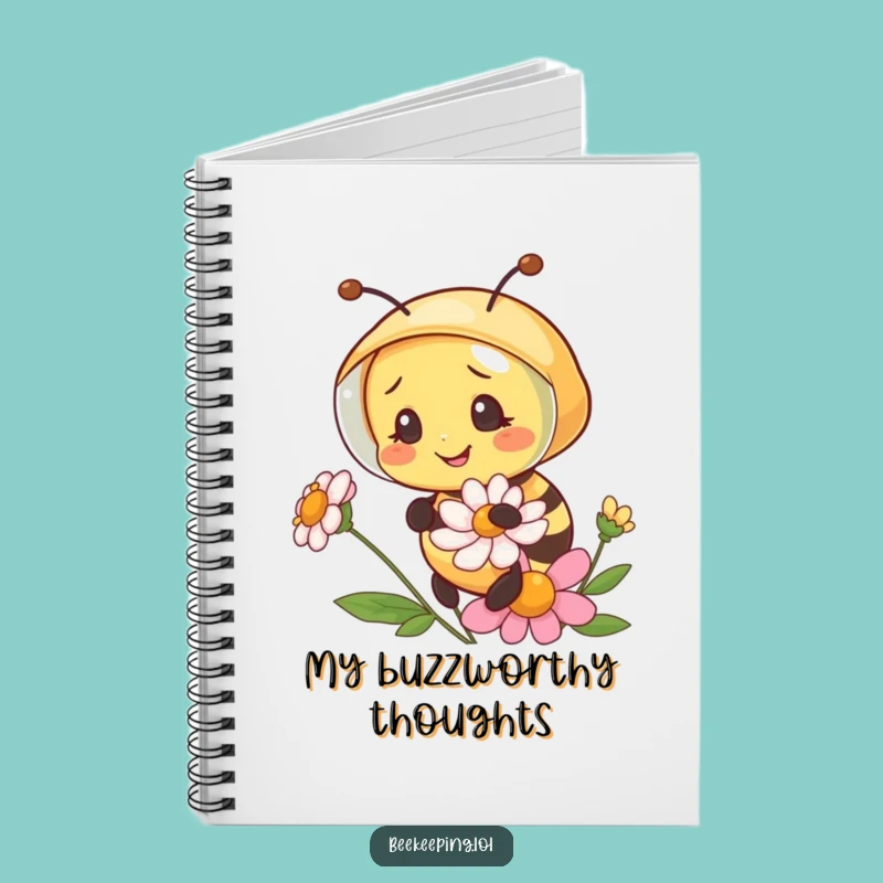 Funny Bee Beekeeper Veil Notebook - Cute Flower Examine Journal, Perfect Humorous Gift