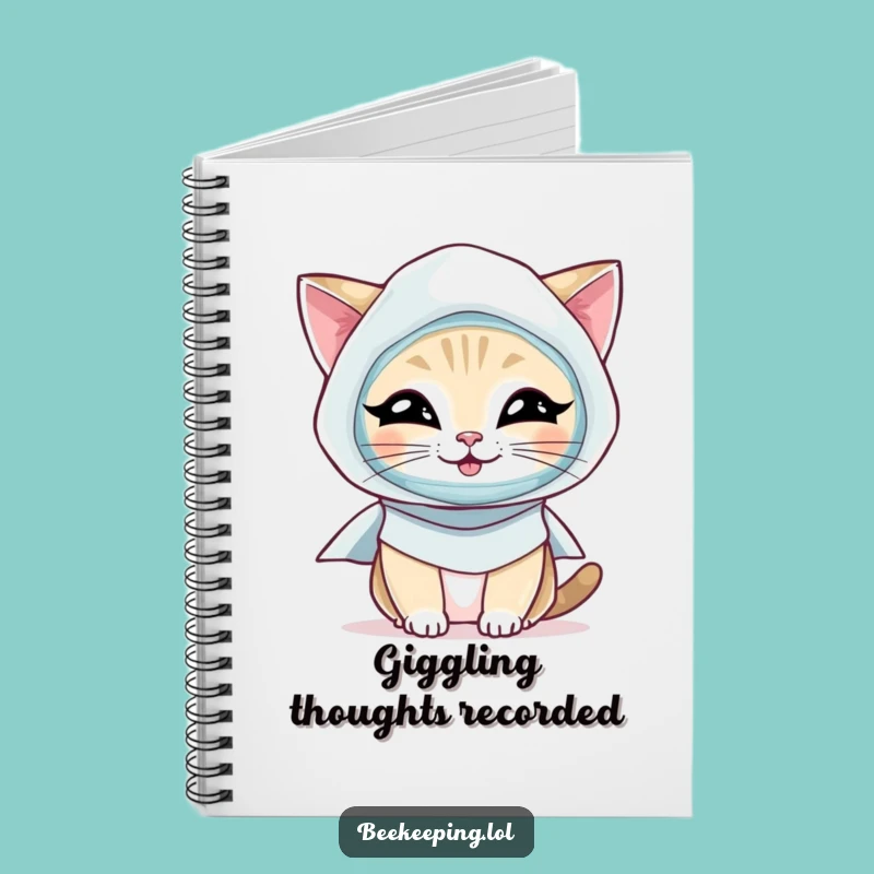 Funny Cat Beekeeper Notebook: Journal Your Ideas with a Giggling Cat Gift!