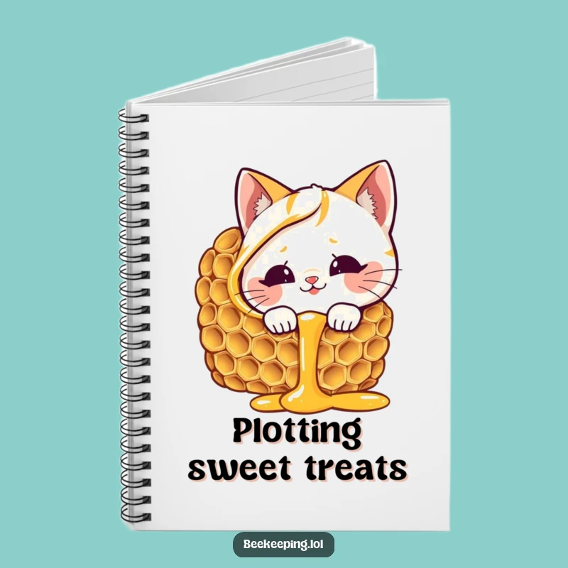 Funny Cat Honeycomb Notebook - Jot Down Sweet Ideas, Perfect Gift