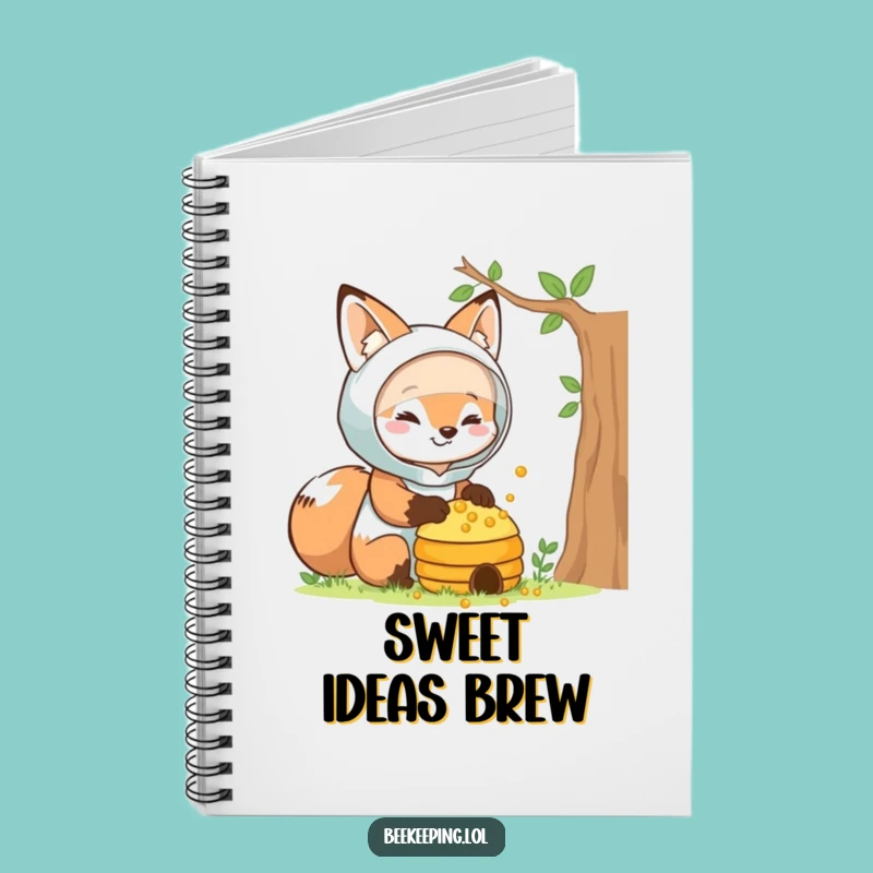Funny Fox Beekeeper Notebook - Jot Down Ideas, Perfect Funny Gift