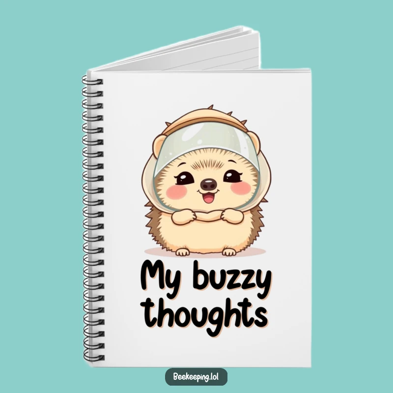 Funny Hedgehog Beekeeper Notebook - Giggling Spiky Friend Journal, Perfect Gift for Notes