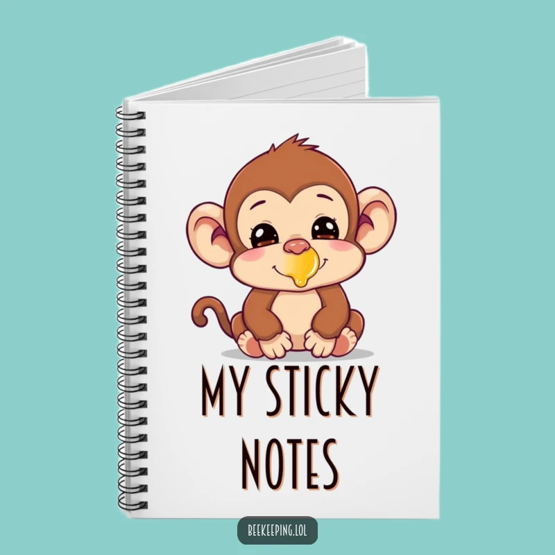 Funny Monkey Honey Nose Notebook: Silly Journal, Hilarious Ideas, Snack Time Gift